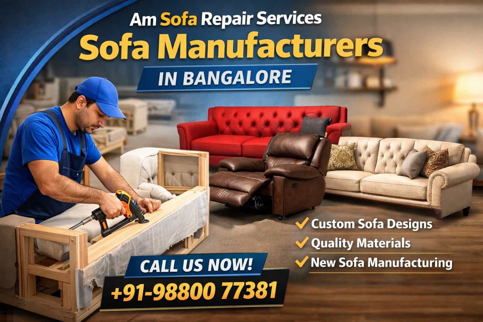 Sofa Manufactures in Bangalore